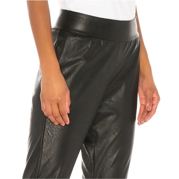 Commando Black Faux Leather Joggers Size S - Picture 2 of 6